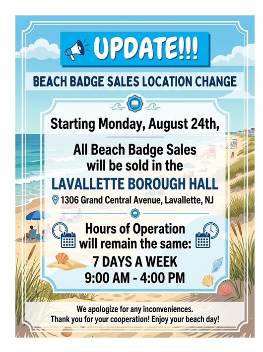 Badge Sale Location Change