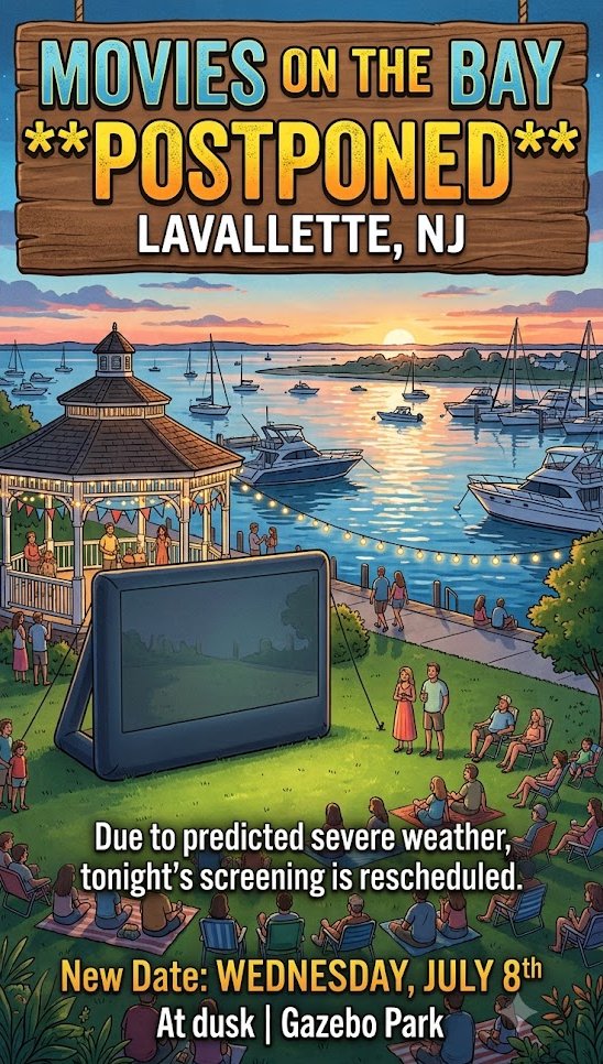Movies on the Bay Postponed